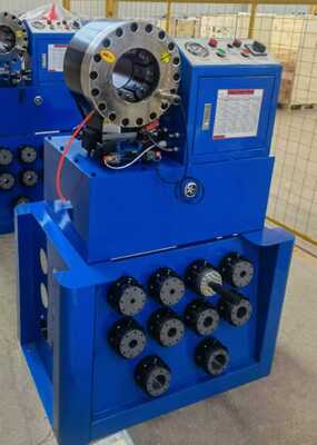 Хорошая цена. 2 дюймовый гидравлический шланг скремпинговый аппарат с быстрым инструментом для смены форм и 10 штампами для универсального скремпинга онлайн