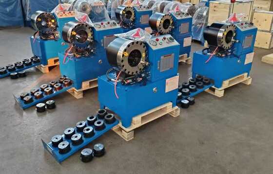 Обжимной станок для гидравлических шлангов DX68 с новой технологией ковки, диапазон обжима 6-51 мм и варианты напряжения 220 В / 240 В / 380 В / 415 В