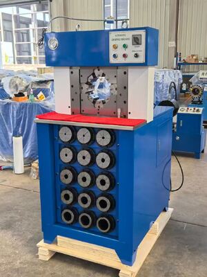 3 Inch Button Control Hydraulic Hose Crimping Machine With 6-76mm Crimping Range And 165mm Max Opening 380v Voltage