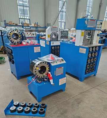 Хорошая цена. Гидравлический обжимной станок DX68 для шлангов с давлением масляного насоса 315 бар, варианты напряжения 220 В / 240 В / 380 В / 415 В и 10 матриц онлайн