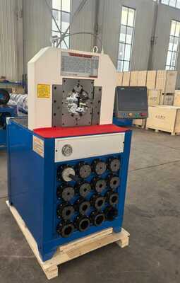 Хорошая цена. Обжимной станок для гидравлических шлангов 3 дюйма 6-76 мм с 15 матрицами и конструкцией быстрой смены пресс-форм для эффективного обжима шлангов онлайн