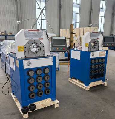 Хорошая цена. Обжимной станок для гидравлических шлангов 3 дюйма 6-76 мм с 15 матрицами и конструкцией быстрой смены пресс-форм для эффективного обжима шлангов онлайн