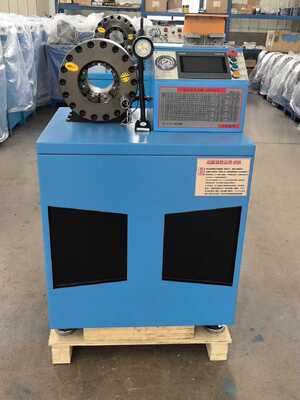 Хорошая цена. 2-дюймовый небесно-голубой цвет Хороший дизайн Сила обжима 600T Синий цвет Размер обжима достигает 2,5 дюйма с инструментами для быстрой замены пресс-форм Машина для обжима резиновых шлангов с диапазоном 6-51 мм и 10 сменными матрицами онлайн