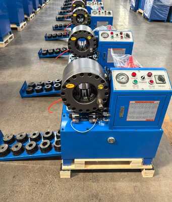 Хорошая цена. Обжимной станок для гидравлических шлангов DX68 с диапазоном обжима 6-51 мм, вариантами напряжения 220 В / 240 В / 380 В / 415 В и производительностью 200 шт. в час онлайн