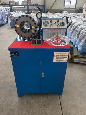 2-дюймовая электрическая резиновая шланговая обжимная машина с усилием обжима 600 тонн, диапазоном 6-51 мм и 10 сменными матрицами